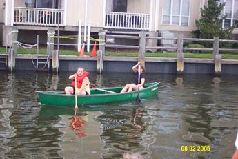 A boat being used at practice